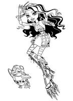 kolorowanki malowanki monster high dla dziewczynek, kolorowanka Robecca Steam i mechaniczny pingwinek kapitan penny, do wydruku numer  118